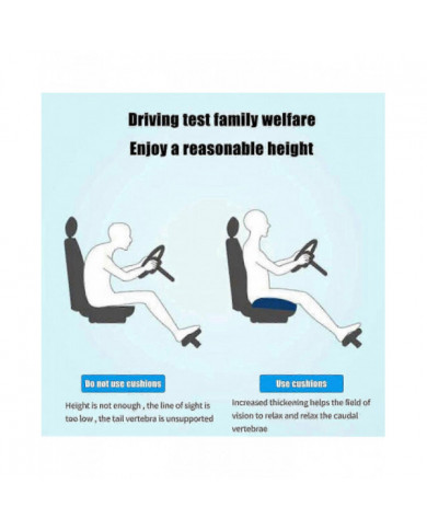 Coussin de rehaussement de voiture Coussin de siège du conducteur Coussin de rehaussement en coton pour réduire la [...]