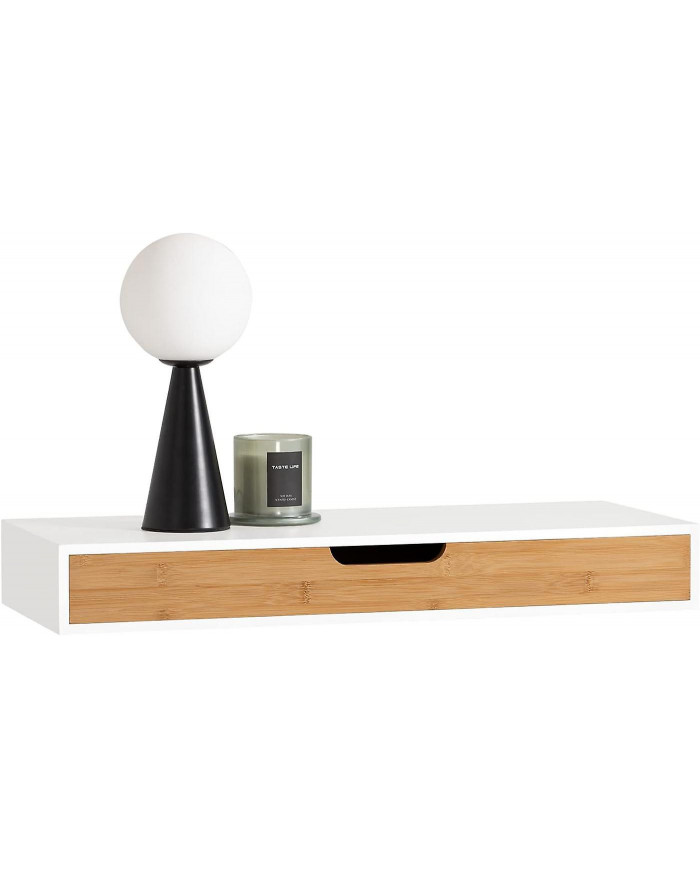 Affichage de stockage SoBuy mur étagère avec tiroir flottant, FRG93-WN