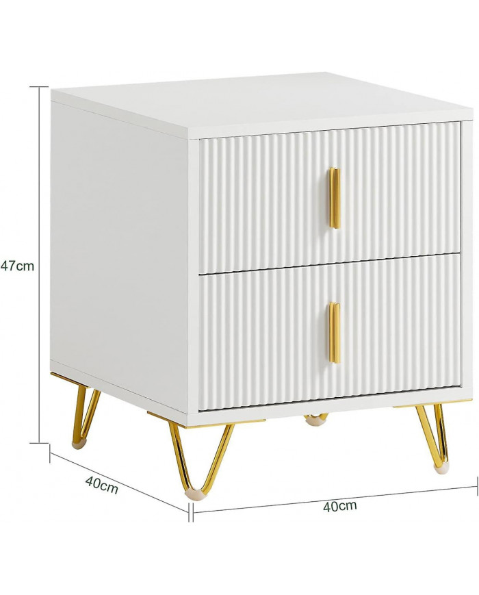 SoBuy Table d’appoint Table d’appoint Table de canapé Table de chevet Table de chevet, FBT115-W