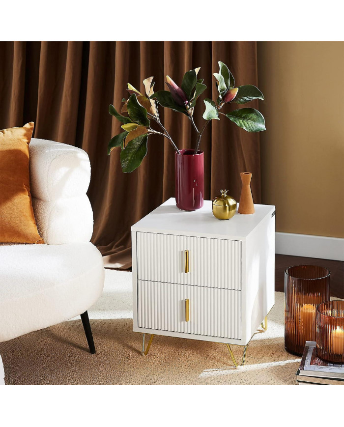 SoBuy Table d’appoint Table d’appoint Table de canapé Table de chevet Table de chevet, FBT115-W