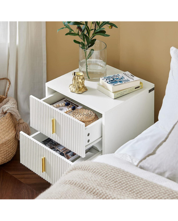 SoBuy Table d’appoint Table d’appoint Table de canapé Table de chevet Table de chevet, FBT115-W