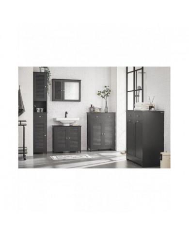 SoBuy Under Sink Cabinet Salle de bain Vanity Unit Armoire de rangement de salle de bain avec portes à double [...]