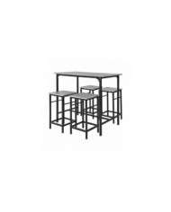 SoBuy Bar Set-1 Table bar et 4 tabourets, Home Kitchen Breakfast Bar set, OGT11-HG