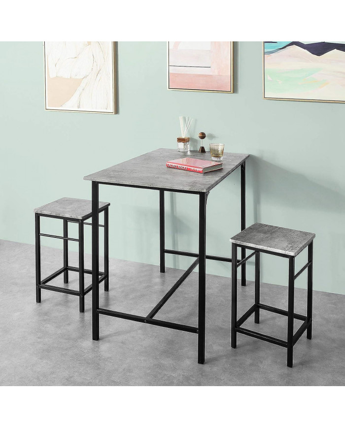 SoBuy Bar Set-1 Table bar et 4 tabourets, Home Kitchen Breakfast Bar set, OGT11-HG