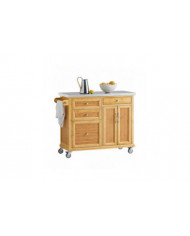 SoBuy Worktop Extensible Kitchen Trolley Island, FKW70-N