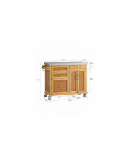 SoBuy Worktop Extensible Kitchen Trolley Island, FKW70-N