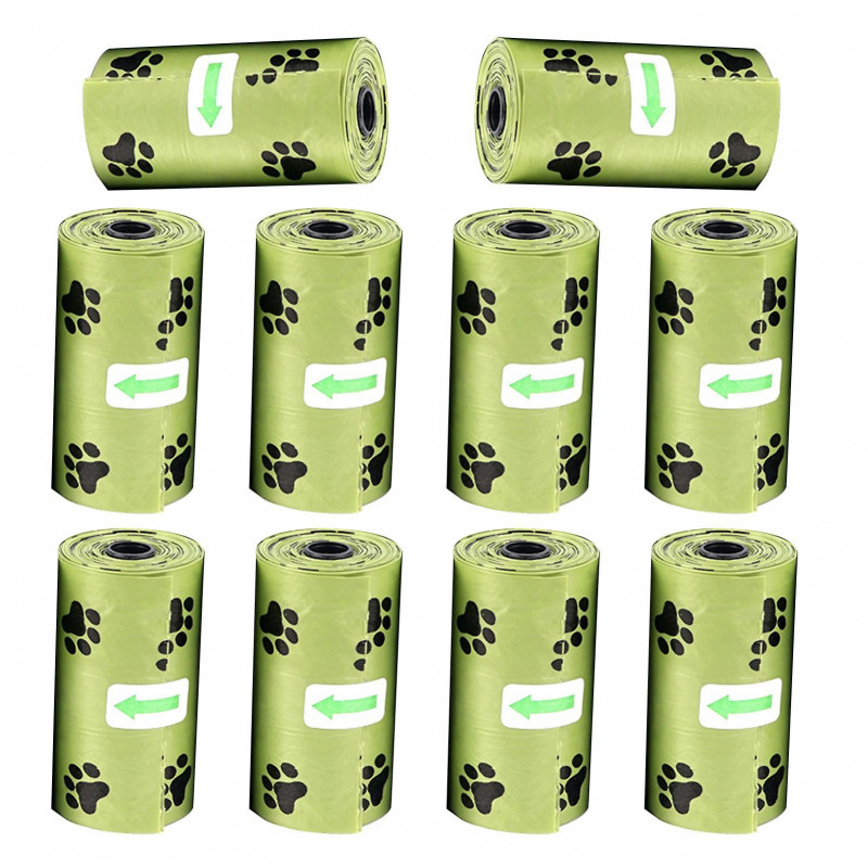10Pcs Pet Waste Bag Tear-resistant Dog Poop Bags Leak-proof Biodegradable Pet Trash Bags for Home Outdoor Travel