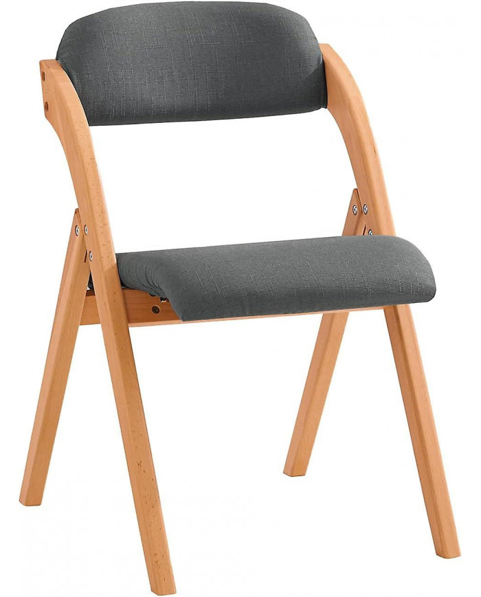 SoBuy Chaise pliante Chaise de salle à manger de cuisine pliante rembourrée en bois Chaise de bureau Chaise de [...]