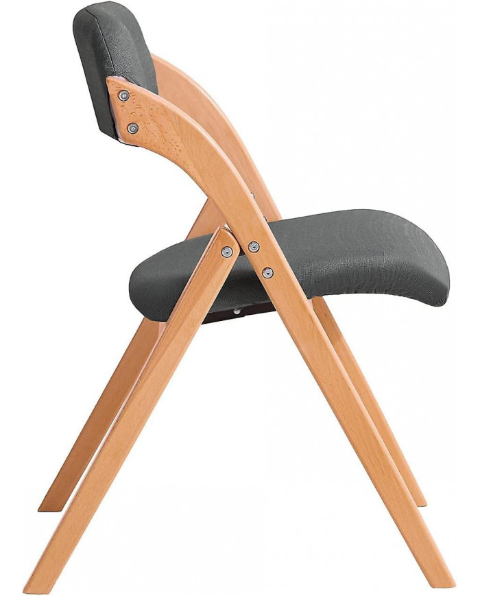 SoBuy Chaise pliante Chaise de salle à manger de cuisine pliante rembourrée en bois Chaise de bureau Chaise de [...]