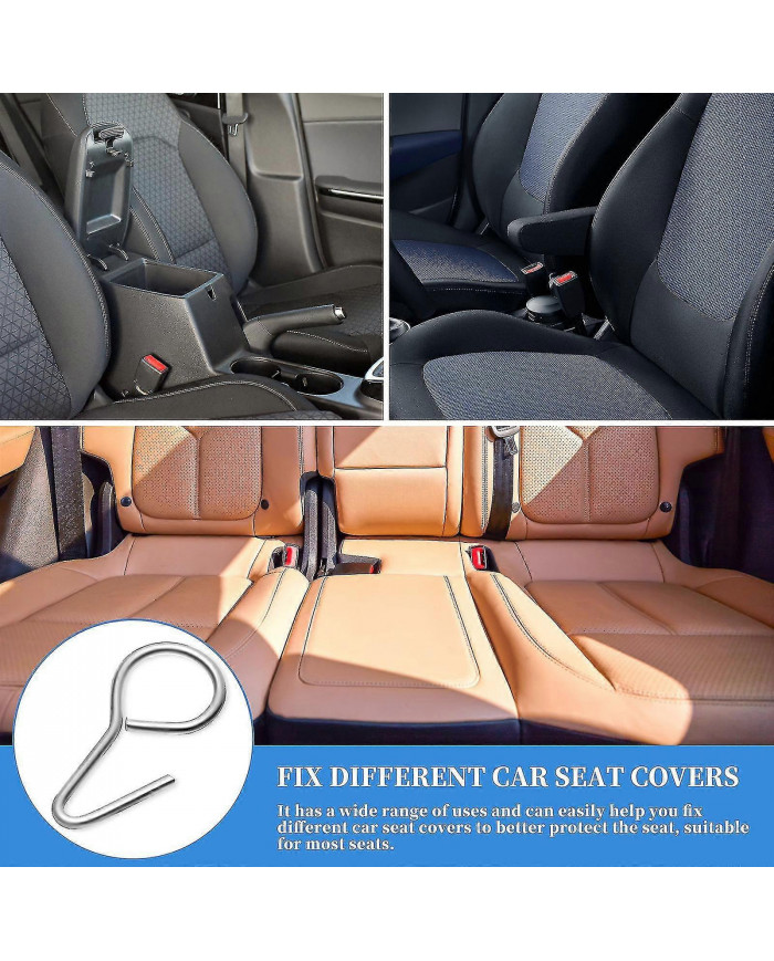 100pcs Housse de siège de voiture Crochets de fixation Couverture de siège Coussin de fixation Crochets de [...]
