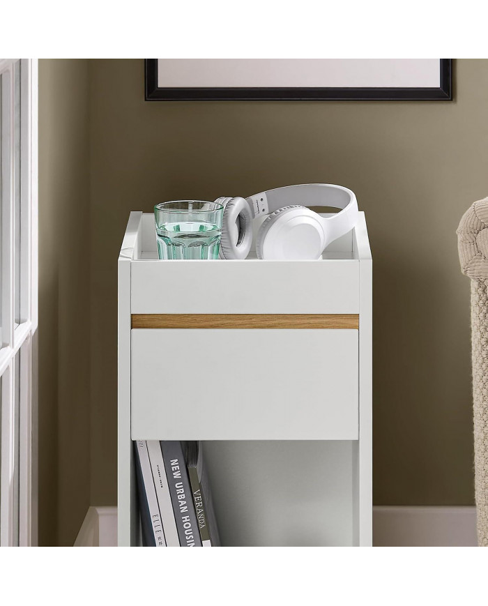 SoBuy Bedside Table Nightstand Sofa Side Table End Table,FBT137-W