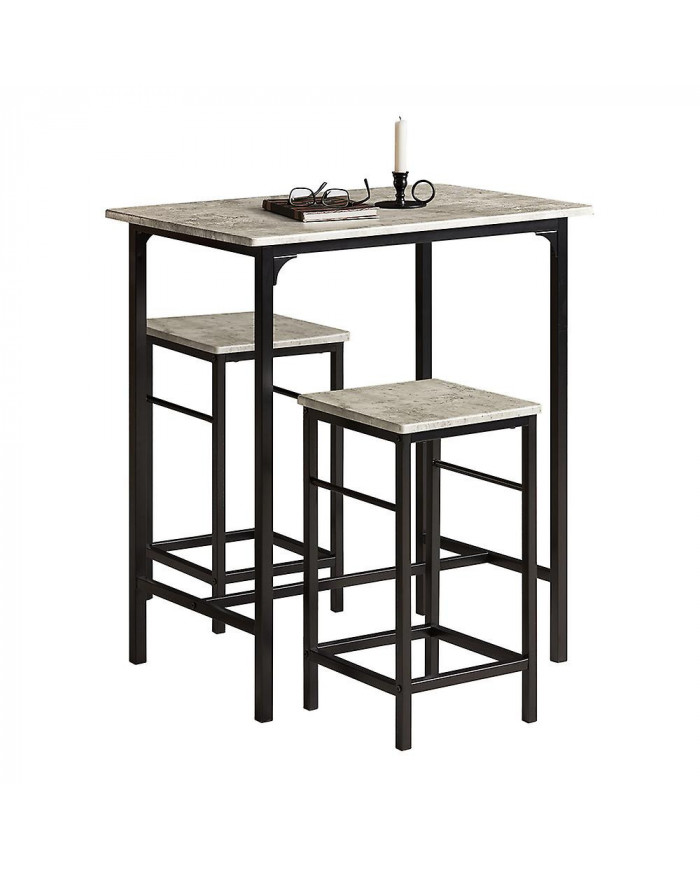SoBuy Bar Set-1 Table de barre et 2 tabourets, OGT10-HG