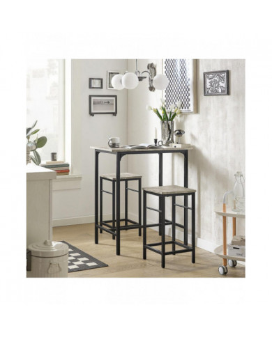 SoBuy Bar Set-1 Table de barre et 2 tabourets, OGT10-HG