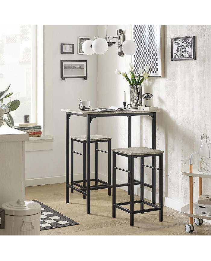 SoBuy Bar Set-1 Table de barre et 2 tabourets, OGT10-HG
