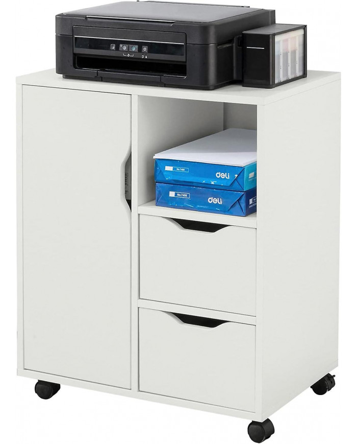 SoBuy FBT105-W Organisateur de support d’imprimante roulant