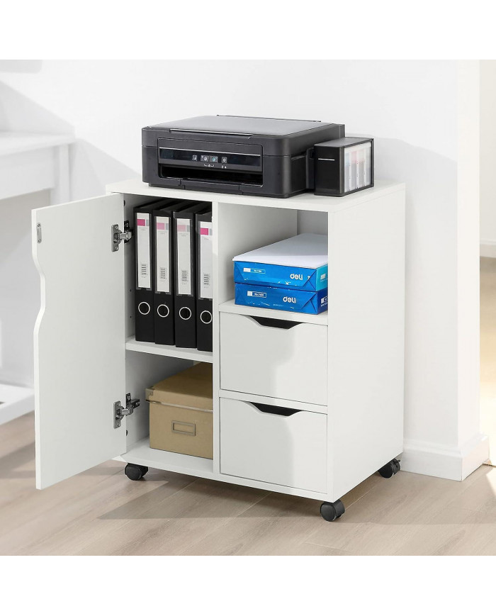 SoBuy FBT105-W Organisateur de support d’imprimante roulant