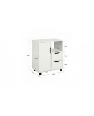 SoBuy FBT105-W Organisateur de support d’imprimante roulant