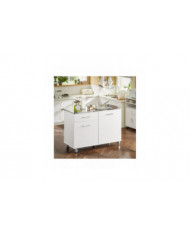 SoBuy Kitchen Island Kitchen Cabinet Armoire Sideboard, FKW117-W