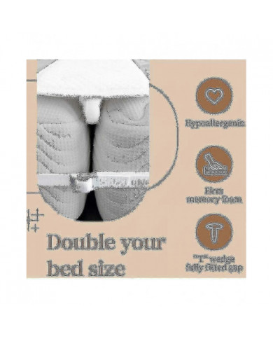 Connecteur de matelas de pont de lit de 20 cm pour faire des lits jumeaux dans un matelas de coin de roi avec une [...]