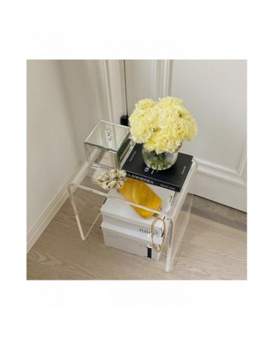 Tabouret moderne en acrylique transparent Changement de chaussures durable et stable