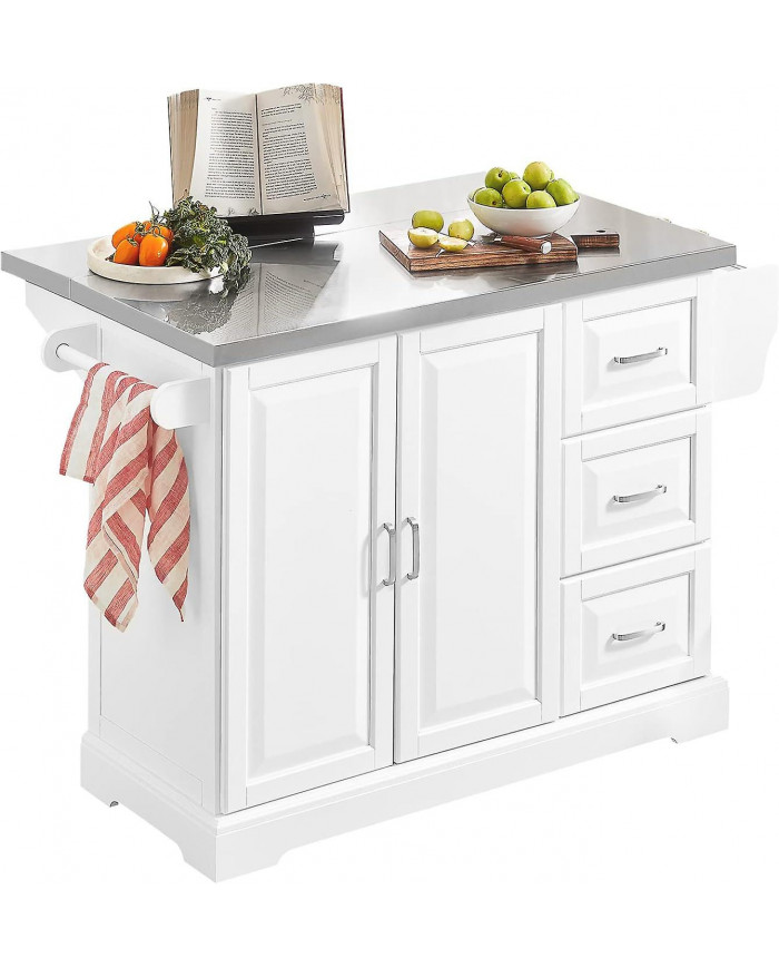 SoBuy Armoire de cuisine îlot extensible, FKW41-ST