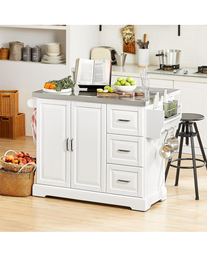 SoBuy Armoire de cuisine îlot extensible, FKW41-ST