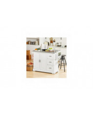 SoBuy Armoire de cuisine îlot extensible, FKW41-ST