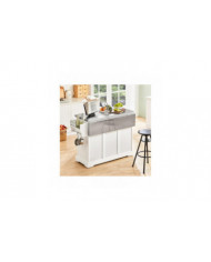SoBuy Armoire de cuisine îlot extensible, FKW41-ST