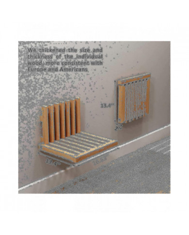 Lugshiree Siège de douche Banc mural Tabouret pliant ChaisetabourTain de douche pour douche intérieure Entrée [...]