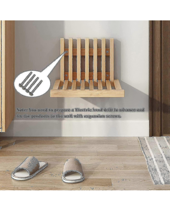 Lugshiree Siège de douche Banc mural Tabouret pliant ChaisetabourTain de douche pour douche intérieure Entrée [...]