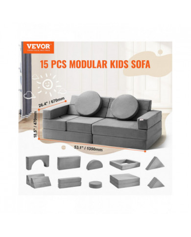 Canapé de jeu, 15pcs, avec éponge 25D haute densité, création, couchage, meubles pour enfants pour chambre et [...]