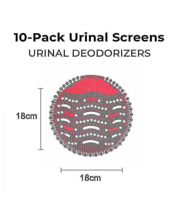 10-pack Urinoir Screen & Deodorizer - Écran d’urinoir, Parfum fort, Moins d’éclaboussures, Saleté, Parfumé Fi