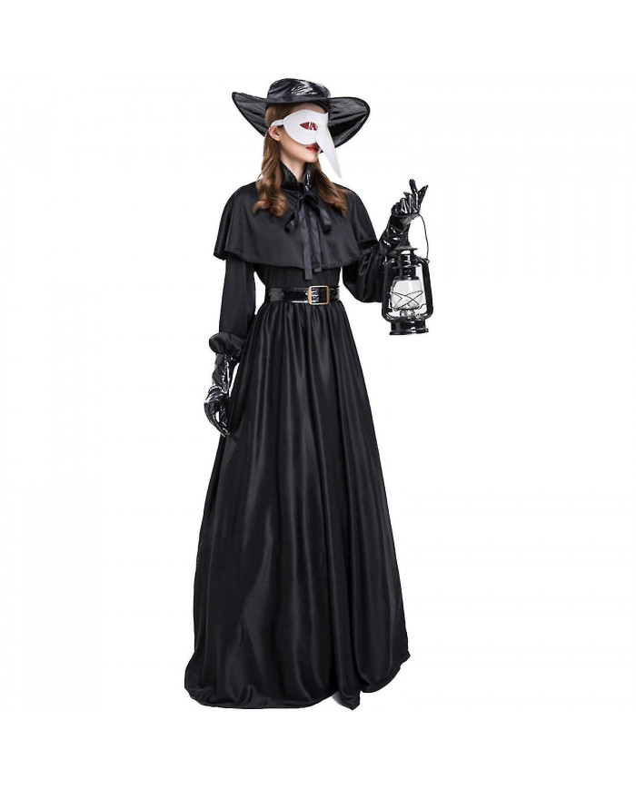 Costume de médecin de la peste Halloween Party Robe Props-YH
