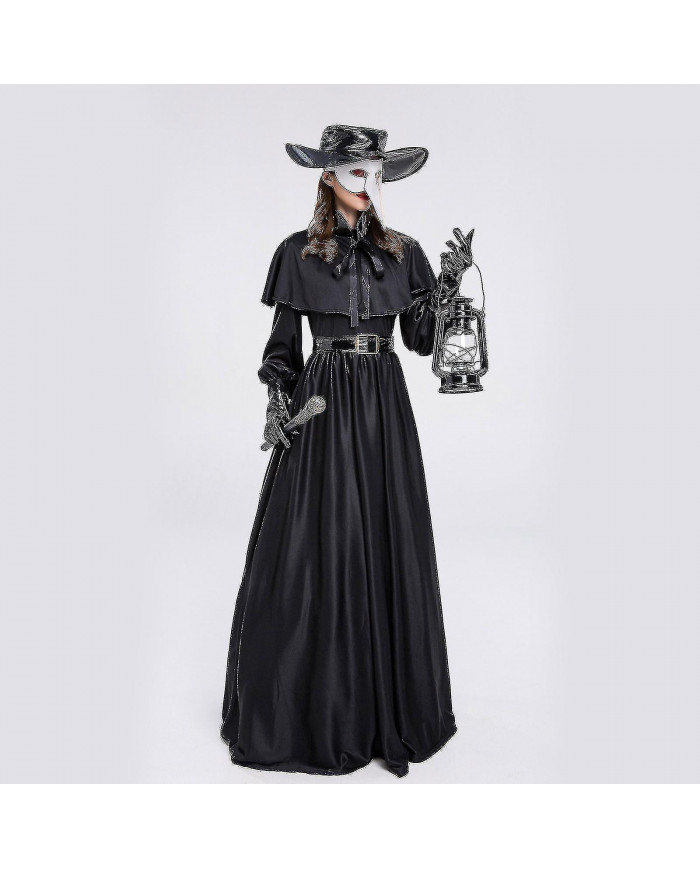 Costume de médecin de la peste Halloween Party Robe Props-YH