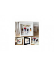 Super-héros Photo Cadre Mural Art Rétro Cartoon Personnage Famille Décoration