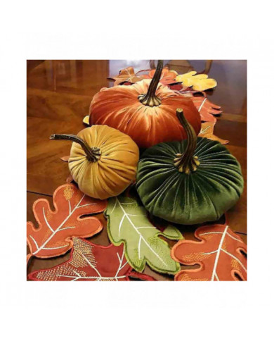 Citrouilles en velours faites à la main Décor Super Doux Citrouille Farcie Avec Citrouille Artificielle Exquise