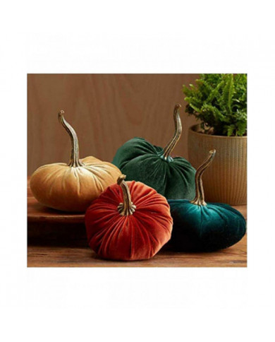 Citrouilles en velours faites à la main Décor Super Doux Citrouille Farcie Avec Citrouille Artificielle Exquise
