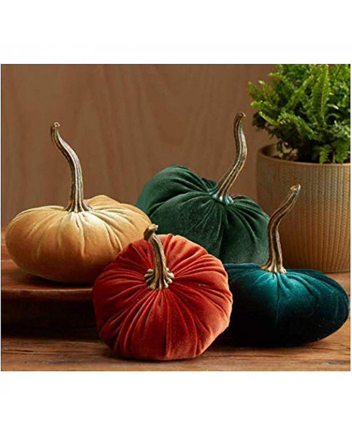 Citrouilles en velours faites à la main Décor Super Doux Citrouille Farcie Avec Citrouille Artificielle Exquise