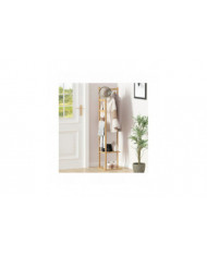 Bamboo Garment Manteau Porte-Vêtements Stand Chapeau Chaussure Cintre en bois Porte-Étagère Tidy