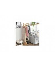Bamboo Garment Manteau Porte-Vêtements Stand Chapeau Chaussure Cintre en bois Porte-Étagère Tidy