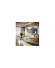 Extra Large LED Éclairé Salle De Bain Miroir Mural Anti-Buée Miroir De Courtoisie 3 Couleurs Dimmable