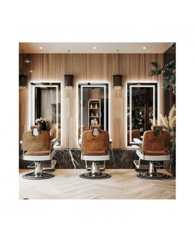 Extra Large LED Éclairé Salle De Bain Miroir Mural Anti-Buée Miroir De Courtoisie 3 Couleurs Dimmable