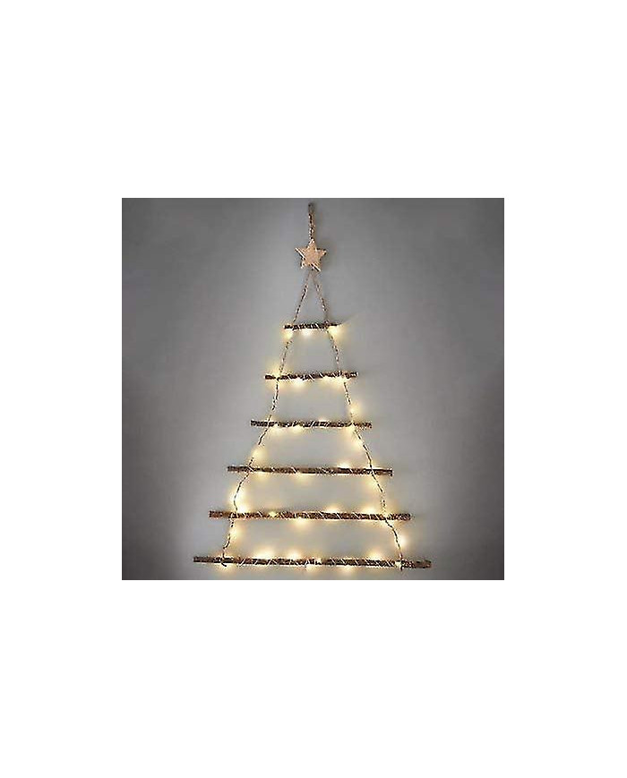 Noël Lund Twig Wall Tree 40 Chaud Blanc Led Lumières Alimenté par batterie Suspendu Noël Décoration murale