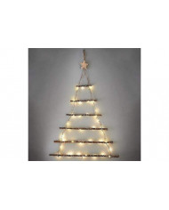 Noël Lund Twig Wall Tree 40 Chaud Blanc Led Lumières Alimenté par batterie Suspendu Noël Décoration murale