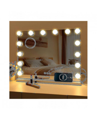 Bebetter Hollywood Mirror Usb Maquillage Avec Lumières Allumées 10 Ampoules 3 Modes d’Éclairage Table Murale [...]