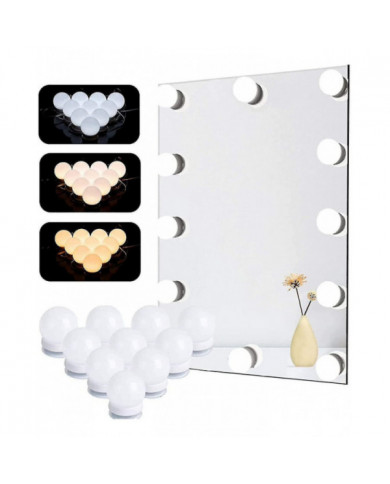 Bebetter Hollywood Mirror Usb Maquillage Avec Lumières Allumées 10 Ampoules 3 Modes d’Éclairage Table Murale [...]