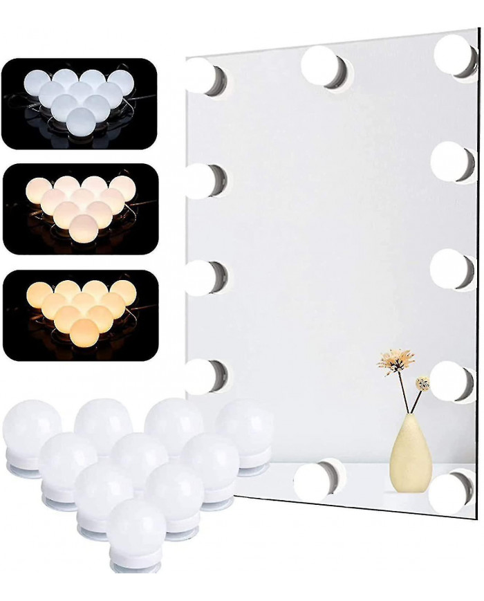 Bebetter Hollywood Mirror Usb Maquillage Avec Lumières Allumées 10 Ampoules 3 Modes d’Éclairage Table Murale [...]