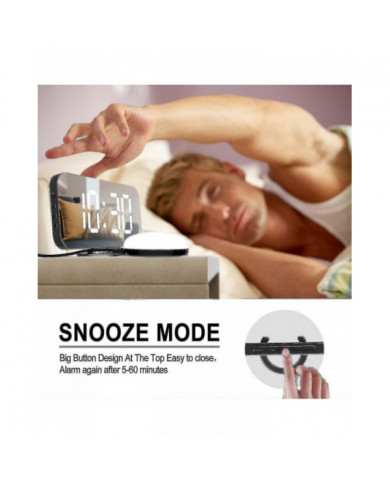 Réveil bruyant avec secoueur de lit pour dormeur lourd, double réveil vibrant avec chargeur USB pour sourds [...]