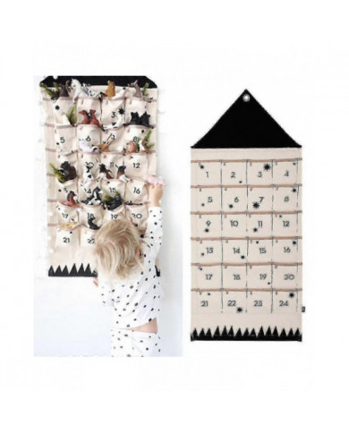 24 Calendrier de l’Avent Compte à rebours de Noël Poches suspendues Cadeau