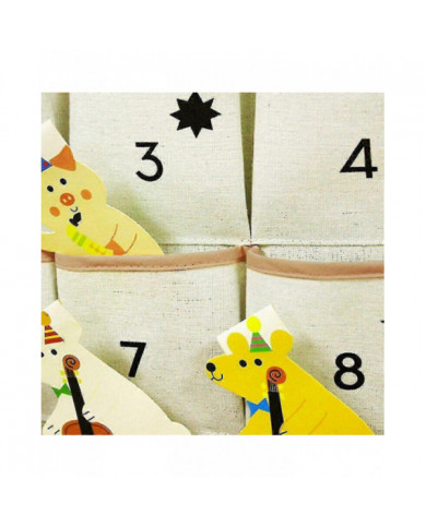 24 Calendrier de l’Avent Compte à rebours de Noël Poches suspendues Cadeau